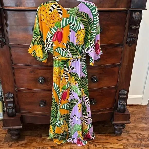 Farm Rio Printed Wrap Dress Size Extra Extra Small XXS